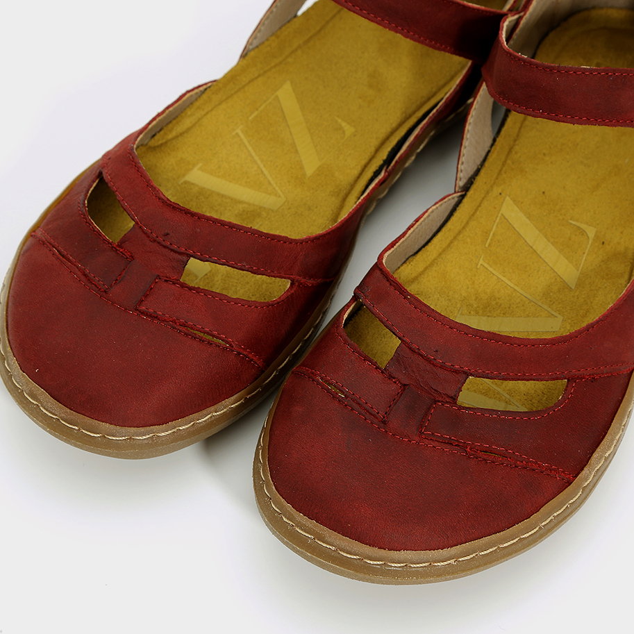 נעלי נוחות מעור בסגנון בלרינה – דגם ורד