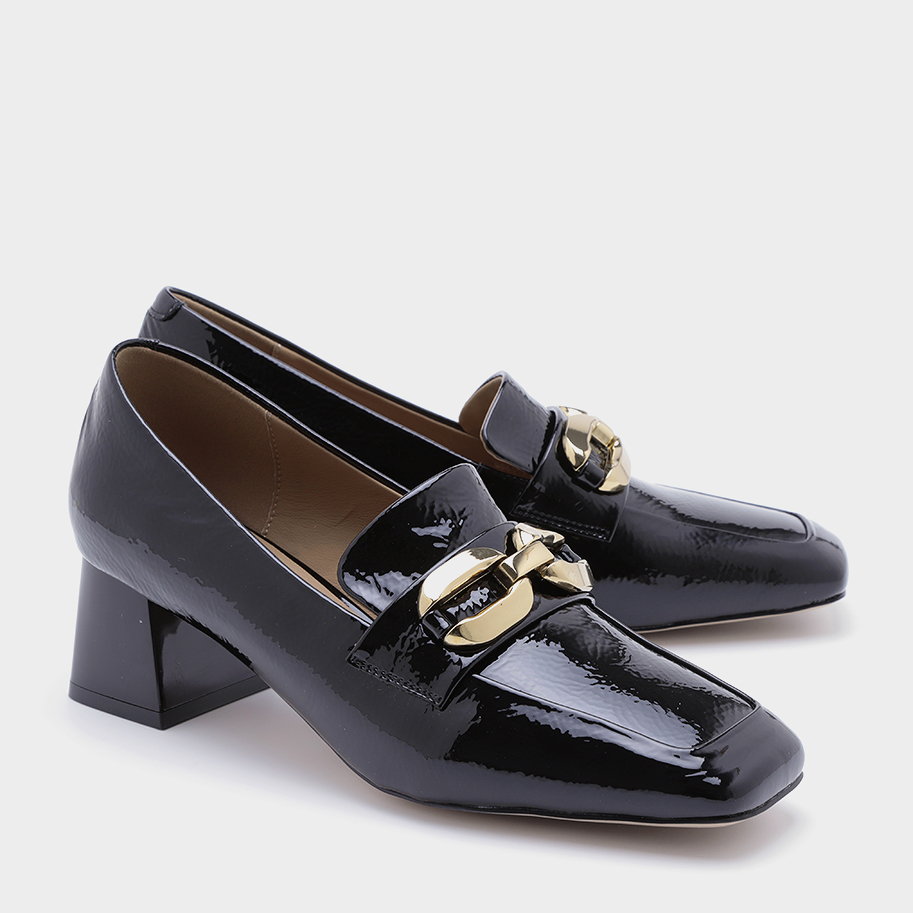 נעלי מוקסין מעור בגימור מבריק – דגם קמיל