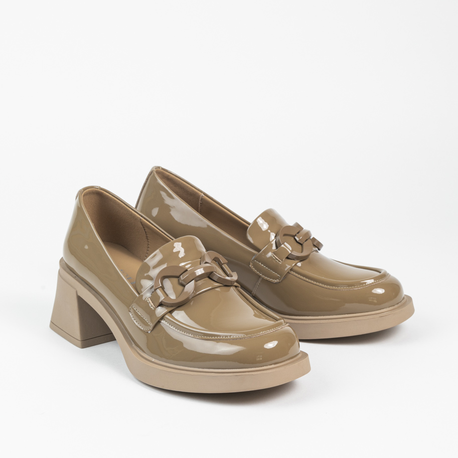 נעלי מוקסין עקב עם אבזם – דגם נטלי