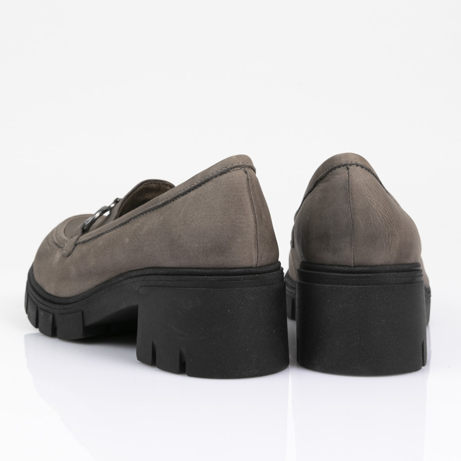 נעלי מוקסין מעור עם עקב – דגם זוהר